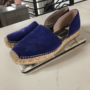 Blue Espadrille Flats